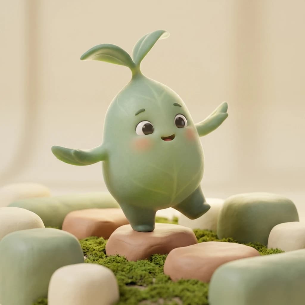 The Rooted sprout balancing through an obstacle course