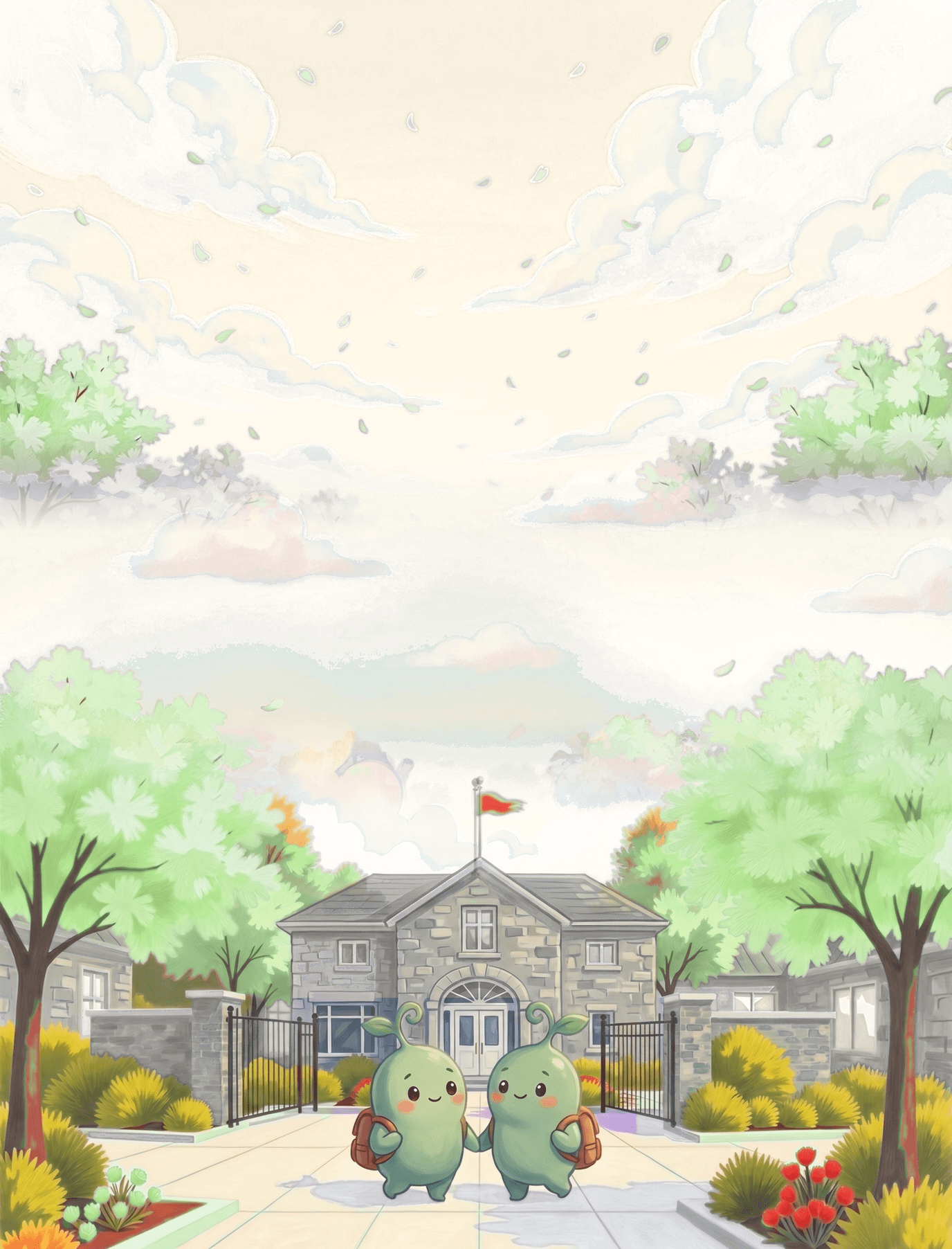 A journey from the sky down to school